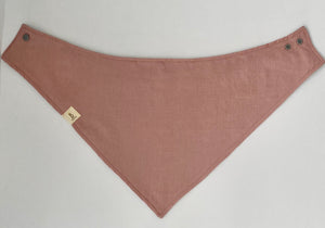 Neck bib - Pink Linen/Cotton  2 sizes Made in Australia