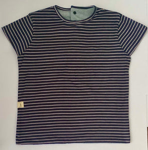 T Shirt Bib - Dark Grey Stripe Jersey size small Made in Australia