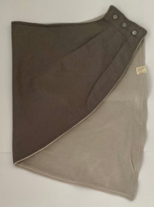 Adult Scarf Bib - Grey Linen/Cotton