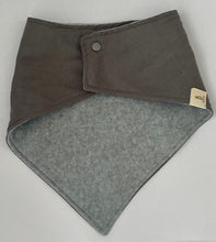 Neck Bib - Dark Grey Linen/Cotton size small